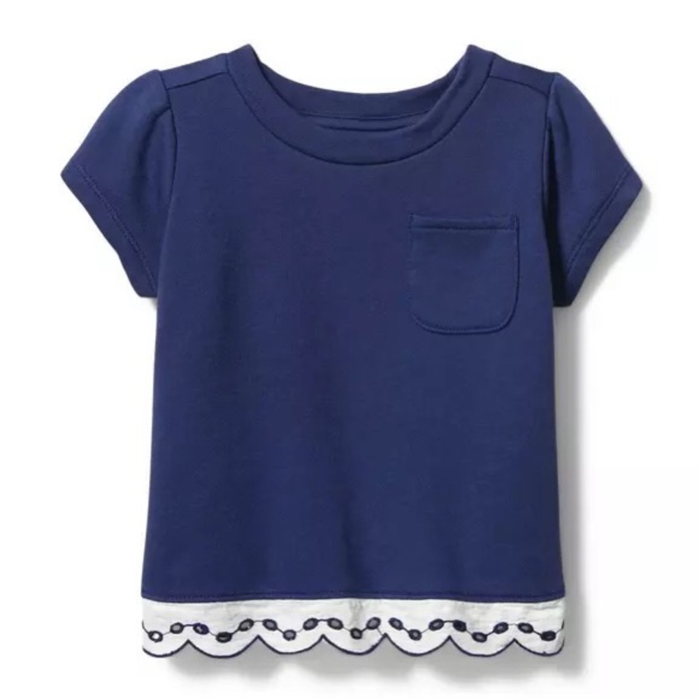 Janie and Jack Eyelet French Terry Tee